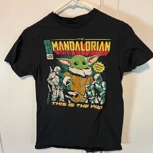 Fifth Sun Black Mandalorian Comic Style Tee